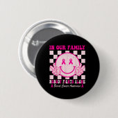 Borstkanker Awareness Month Groovy Pink Design F Ronde Button 5,7 Cm (Voorkant /achterkant)