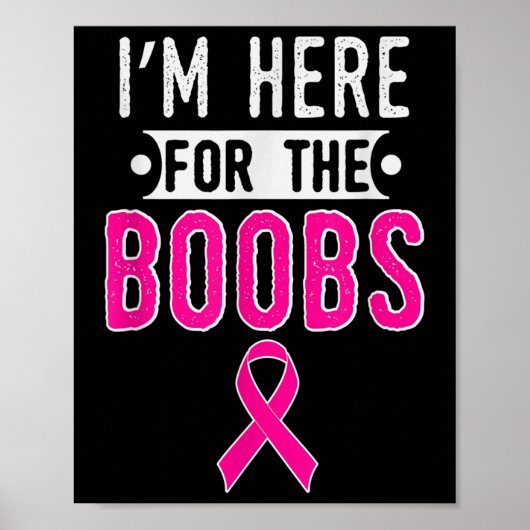 Borstkanker Awareness Month in Here voor de VS Poster (Voorkant)
