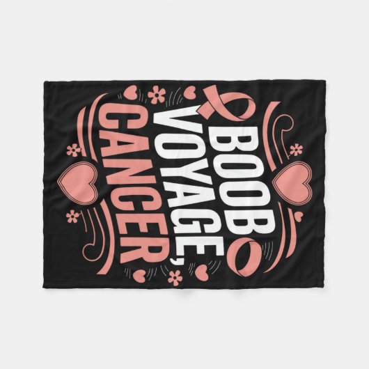 Borstkanker Awareness Month Pink Ribbon Chemothe Fleece Deken (Voorkant (Horizontaal))