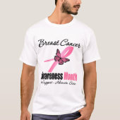 Borstkanker AWARENESS Month Ribbon T-shirt (Voorkant)