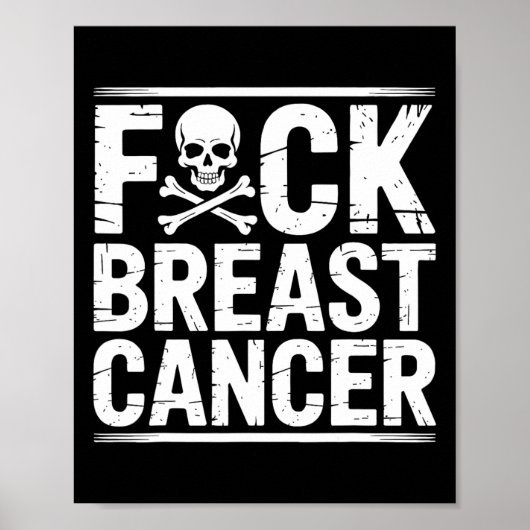 Borstkanker Awareness Month Warrior Fighter Surv Poster (Voorkant)