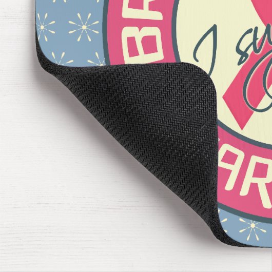 Borstkanker Awareness mousepad Muismat (Hoek)