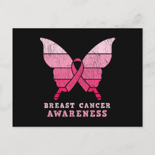 Borstkanker Awareness Pink Ribbon Butterfly Gift Briefkaart