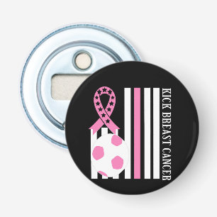 Borstkanker Awareness Pink Ribbon Pin Button Flesopener