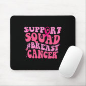 Borstkanker Awareness Pink Support Squad Borst Muismat (Met muis)