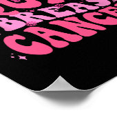 Borstkanker Awareness Pink Support Squad Borst Poster (Hoek)