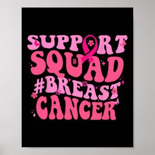 Borstkanker Awareness Pink Support Squad Borst Poster