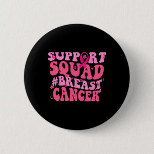 Borstkanker Awareness Pink Support Squad Borst Ronde Button 5,7 Cm