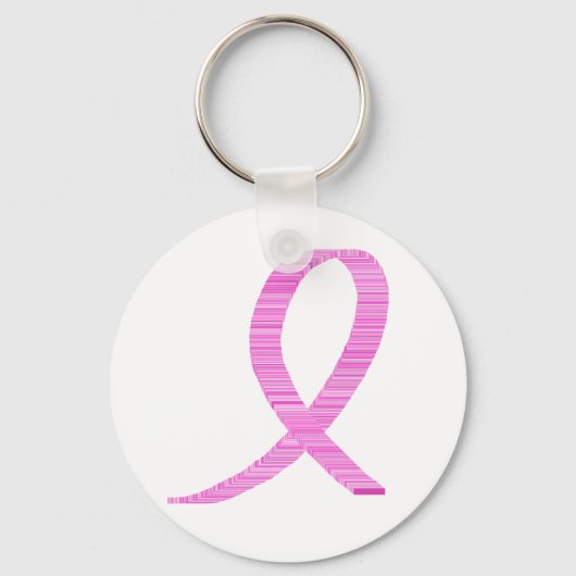 Borstkanker Awareness Pinkt Ribbon Sleutelhanger (Voorkant)