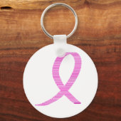 Borstkanker Awareness Pinkt Ribbon Sleutelhanger (Voorkant)