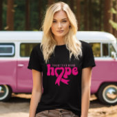 Borstkanker Awareness Ribbon Aangepaste Naam Tekst T-shirt