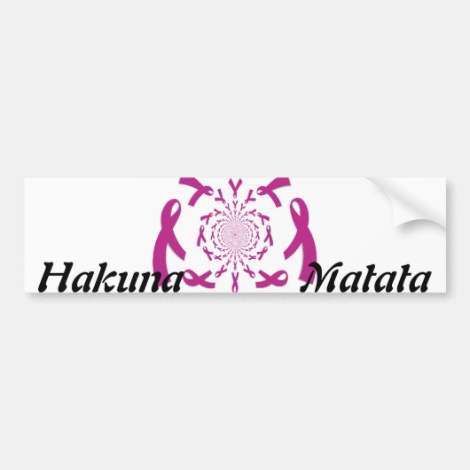 Borstkanker Awareness Ribbon Bumpersticker (Voorkant)