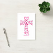 Borstkanker Awareness Ribbon Cross Post-it® Notes (Kantoor)