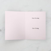 Borstkanker Awareness Ribbon Greeting Text 2 Kaart (Binnen)