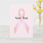 Borstkanker Awareness Ribbon Greeting Text 2 Kaart (Gele Bloem)