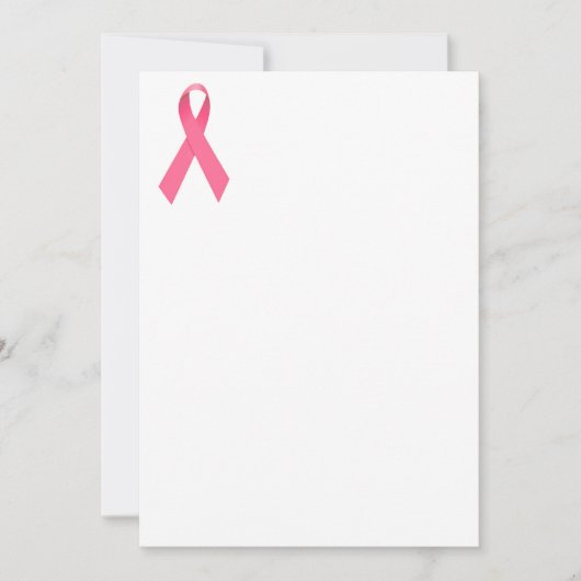 Borstkanker Awareness Ribbon Invitation Kaart (Voorkant)