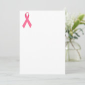 Borstkanker Awareness Ribbon Invitation Kaart (Staand voorkant)