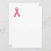 Borstkanker Awareness Ribbon Invitation Kaart (Voorkant / Achterkant)