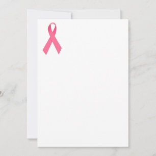 Borstkanker Awareness Ribbon Invitation Kaart
