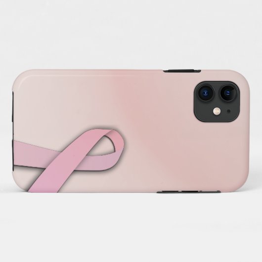 Borstkanker Awareness Ribbon on Silhouette iPhon Case-Mate iPhone Case (Achterkant (horizontaal))