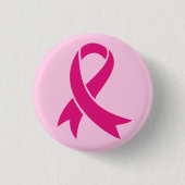 Borstkanker Awareness Ribbon Ronde Button 3,2 Cm (Voorkant)