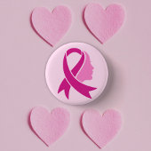 Borstkanker Awareness Ribbon Ronde Button 3,2 Cm