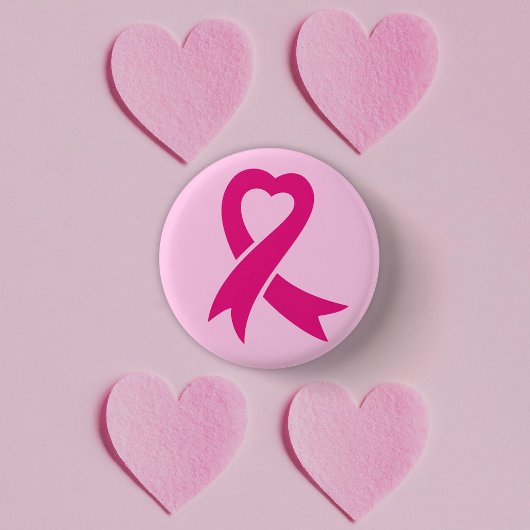 Borstkanker Awareness Ribbon Ronde Button 3,2 Cm