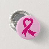 Borstkanker Awareness Ribbon Ronde Button 3,2 Cm (Voorkant /achterkant)