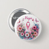 Borstkanker Awareness Ribbon Ronde Button 5,7 Cm (Voorkant /achterkant)