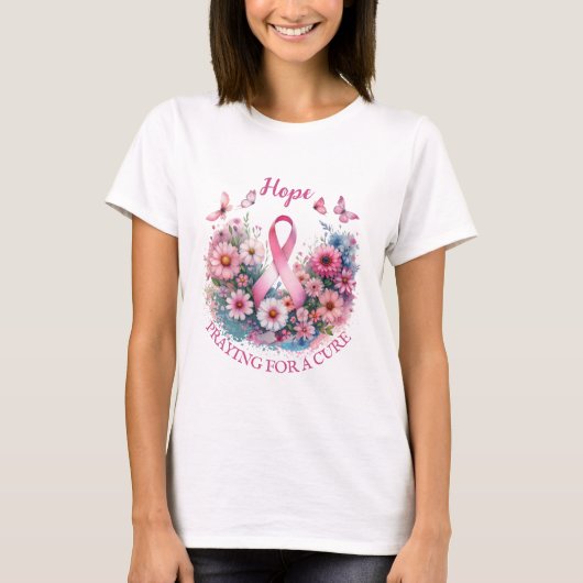 Borstkanker Awareness Ribbon T-shirt (Voorkant)
