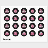 Borstkanker Awareness Ribbon Vrouwen Meisjes Ronde Sticker (Vel)