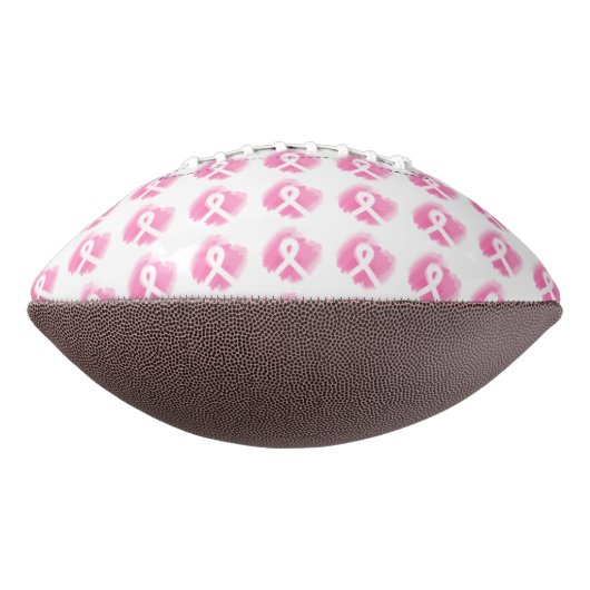 Borstkanker Awareness Ribbon Waterverf American Football (Gedraaid 90)