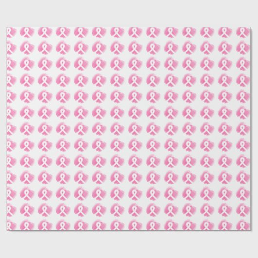 Borstkanker Awareness Ribbon Waterverf Cadeaupapier (Vlak)