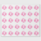 Borstkanker Awareness Ribbon Waterverf Cadeaupapier (Vlak)
