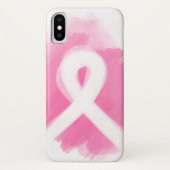Borstkanker Awareness Ribbon Waterverf Case-Mate iPhone Case (Achterkant)