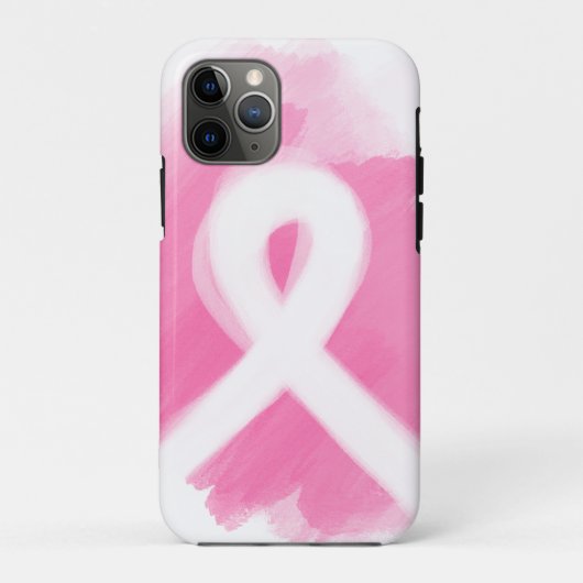 Borstkanker Awareness Ribbon Waterverf  Case-Mate iPhone Case (Achterkant)