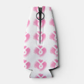 Borstkanker Awareness Ribbon Waterverf Flesjeskoeler (Achterkant)