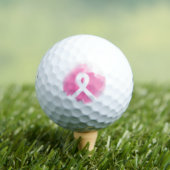 Borstkanker Awareness Ribbon Waterverf Golfballen (Insitu Shirt)