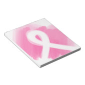 Borstkanker Awareness Ribbon Waterverf Notitieblok (Schuin)