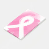 Borstkanker Awareness Ribbon Waterverf Post-it® Notes (Schuin)