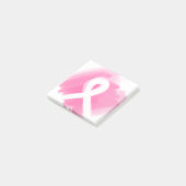Borstkanker Awareness Ribbon Waterverf Post-it® Notes (Schuin)
