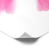 Borstkanker Awareness Ribbon Waterverf Poster (Hoek)