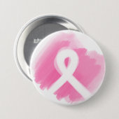 Borstkanker Awareness Ribbon Waterverf Ronde Button 7,6 Cm (Voorkant /achterkant)