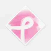 Borstkanker Awareness Ribbon Waterverf Servet (Hoek)