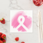 Borstkanker Awareness Ribbon Waterverf Servet (Insitu)