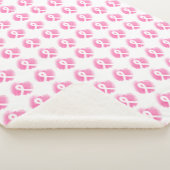 Borstkanker Awareness Ribbon Waterverf Sherpa Deken (3/4)