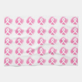 Borstkanker Awareness Ribbon Waterverf Theedoek (Horizontaal)