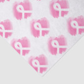 Borstkanker Awareness Ribbon Waterverf   Tissuepapier (Detail)