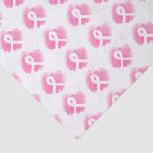 Borstkanker Awareness Ribbon Waterverf  Tissuepapier (Detail)