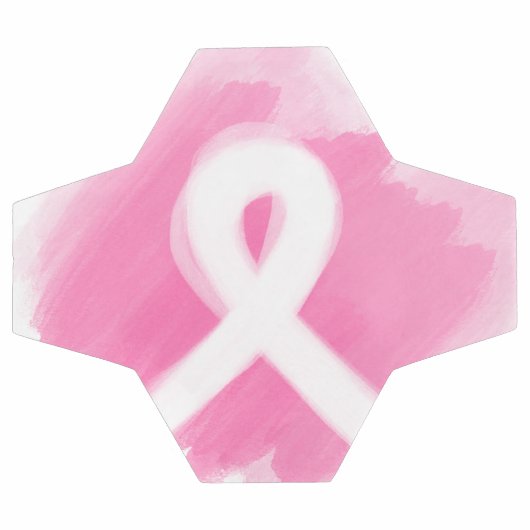Borstkanker Awareness Ribbon Waterverf Voetbal (Enkel)